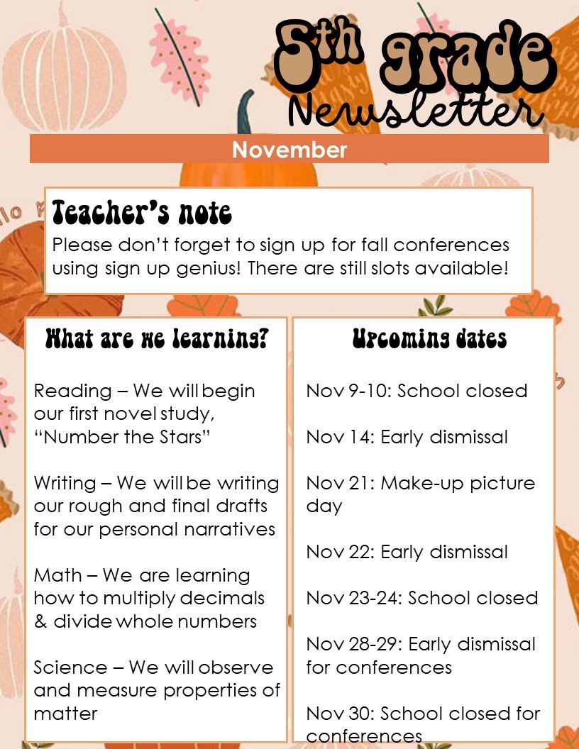 November Newsletter